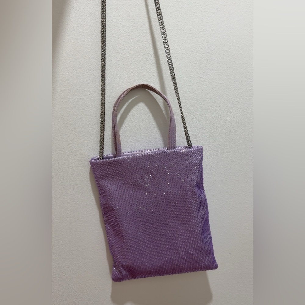 Zara Purple Sequin Shoulder Bag